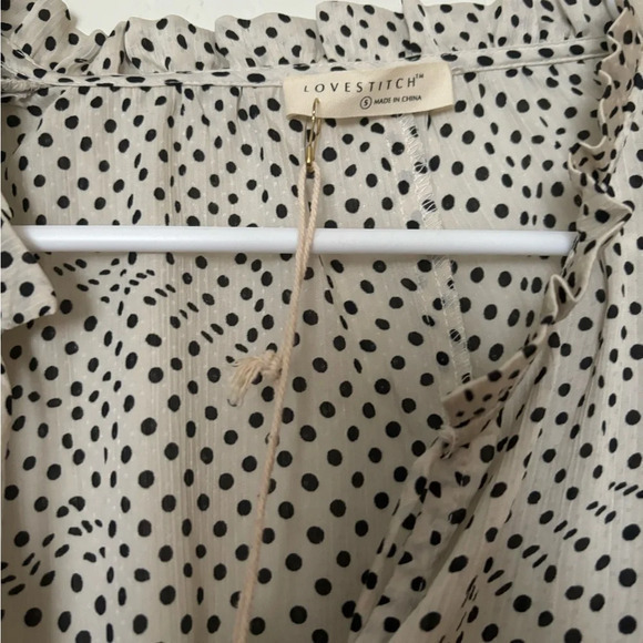 NWT Love Stitch Polka Dot Mini Dress Size Small - Picture 3 of 4